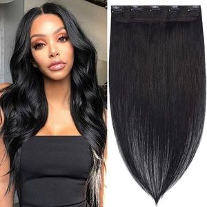 REAL Hair Extension Black #1 24”M. Brand New Opened bag
